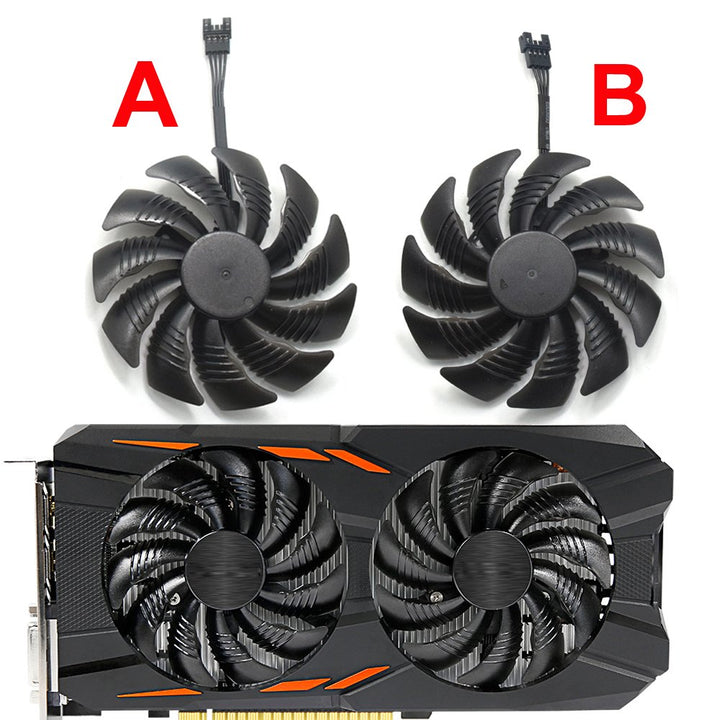 88mm T129215SU Graphics Card Cooling Fan Replacement for Gigabyte GTX 1050 Ti RX 480 470 570 580 GTX 1060 G1 Gaming Cooler (Fan-A)