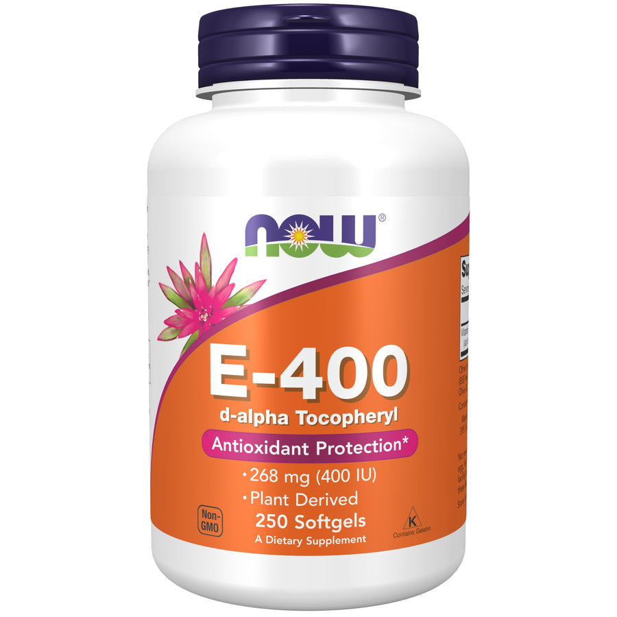 Supplements, Vitamin E-400 IU, D-Alpha Tocopheryl, Antioxidant Protection*, 250 Softgels