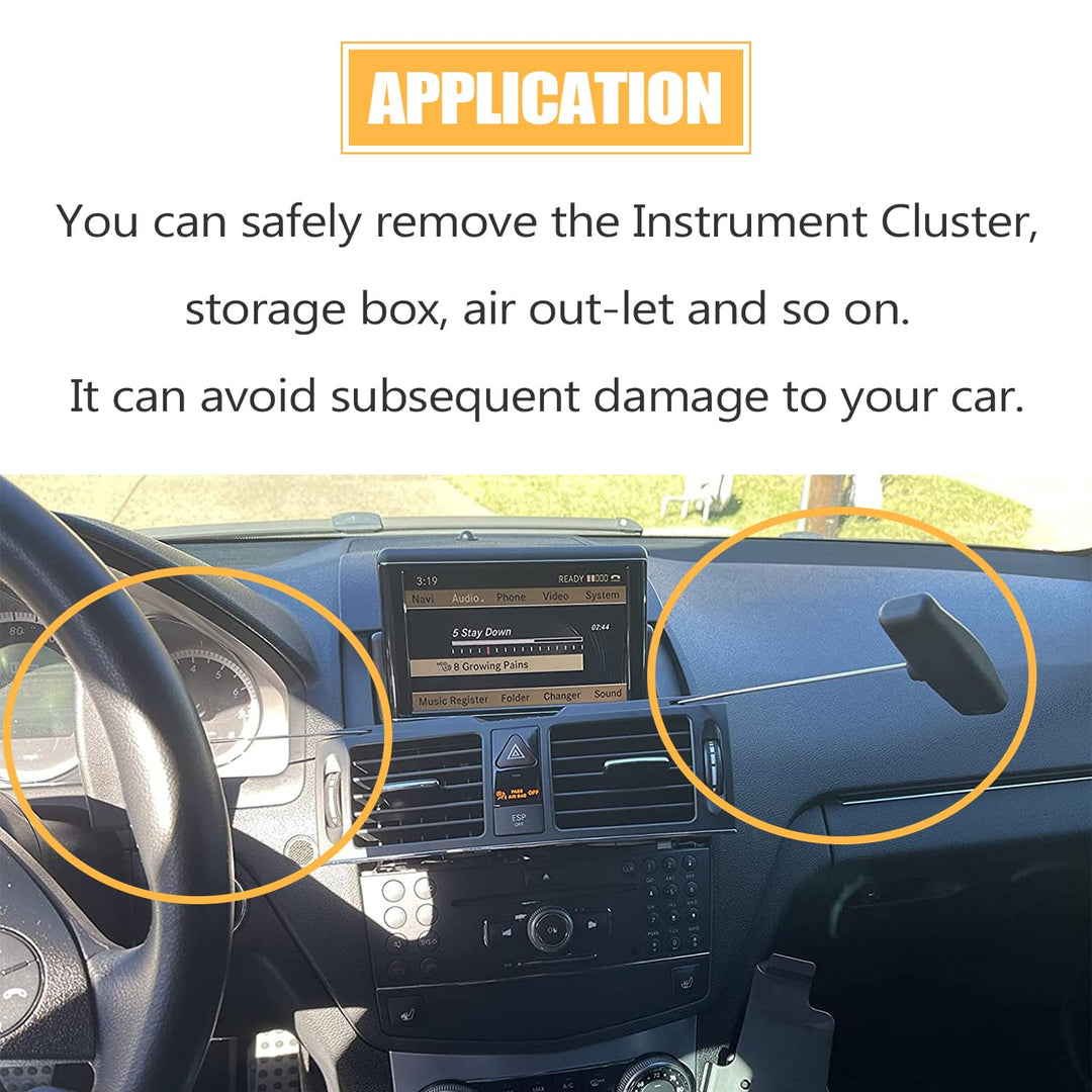 Instrument Cluster Removal Pulling Hooks Tool Dashboard Removing Tool Compatible for Mercedes Benz