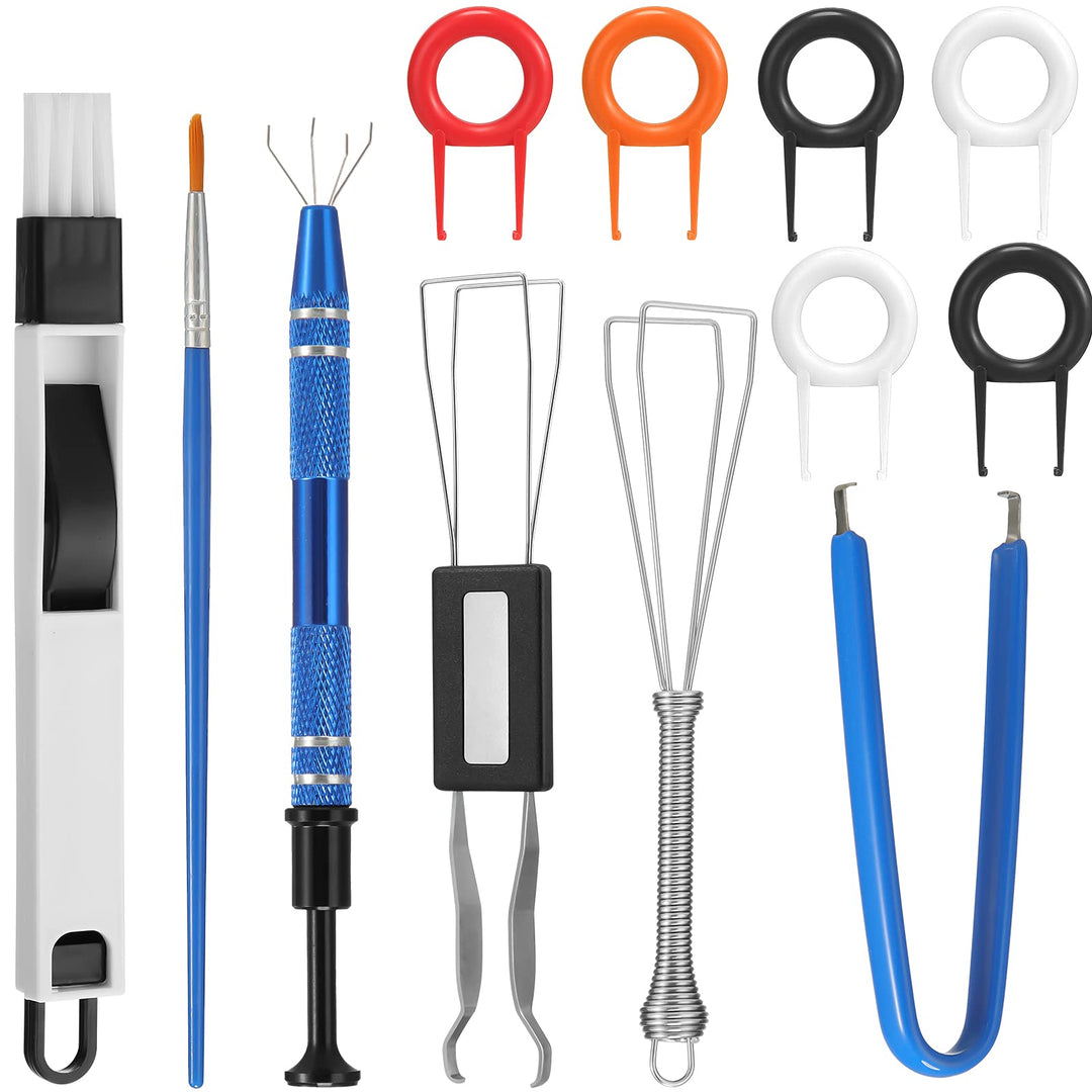 12 Pack Keyboard Lube Switch Puller Kits Key Cap Remover Tools Mechanical Switch Opener for Mechanical Keyboard Removing Fixing Cleaning