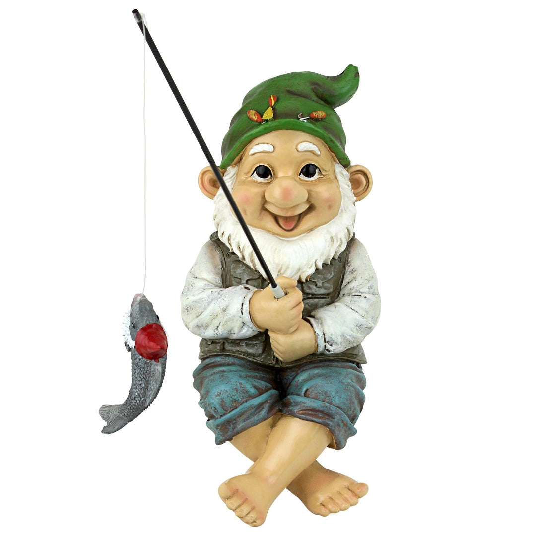 QM2806500 Ziggy the Fishing Gnome Handcast Polyresin Statue, 9.5 Inch, Full Color