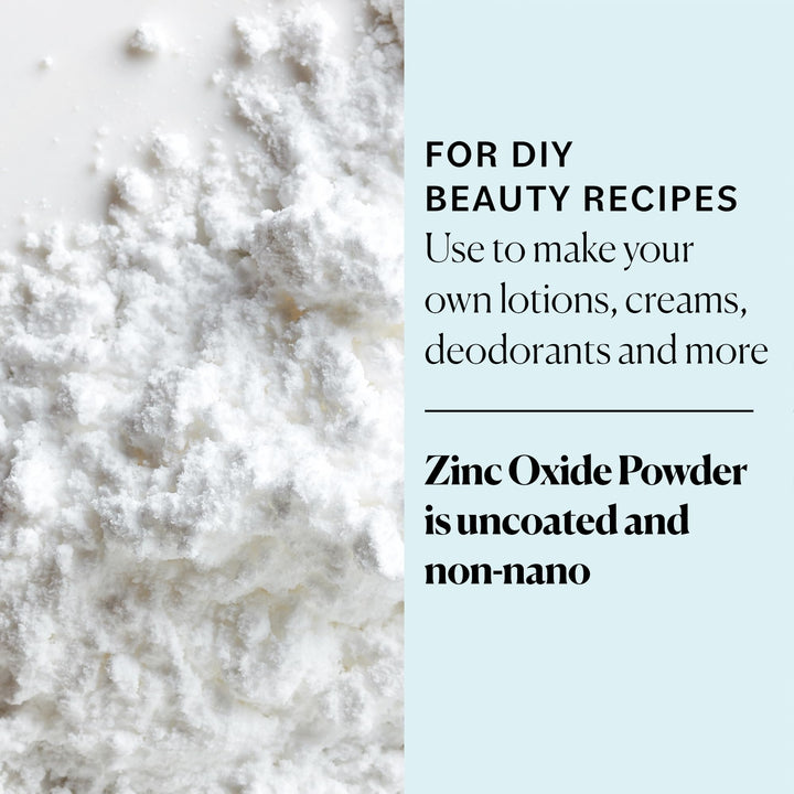 - Zinc Oxide Powder, 16 oz - Non-Nano & Uncoated - Make Your Own Lotion, Deodorant, Cream, Soap - DIY Essentials - Resealable Bag - Natural, Vegan & Cruelty Free - Beauty & Personal Care