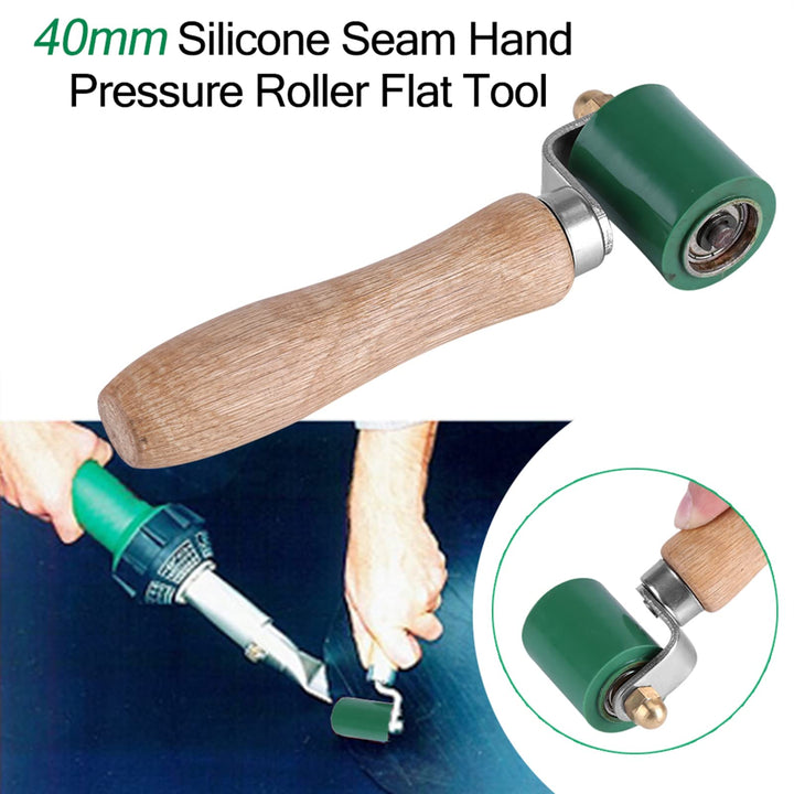Silicon Seam Hand Pressure Roller, 40mm Professional Wallpaper Roller Rubber Seam Roller High Heat Silicone Roller for PVC/TPO/EPDM Single Ply Roofing and Tape