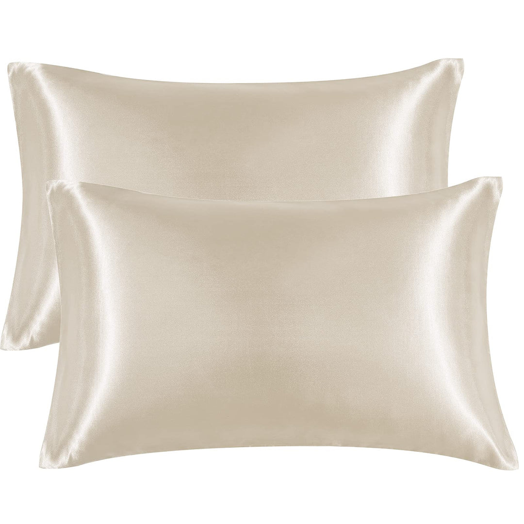 Satin Pillowcase Queen, Silk Pillowcases for Hair and Skin, Cooling Pillow case for Hot Sleepers