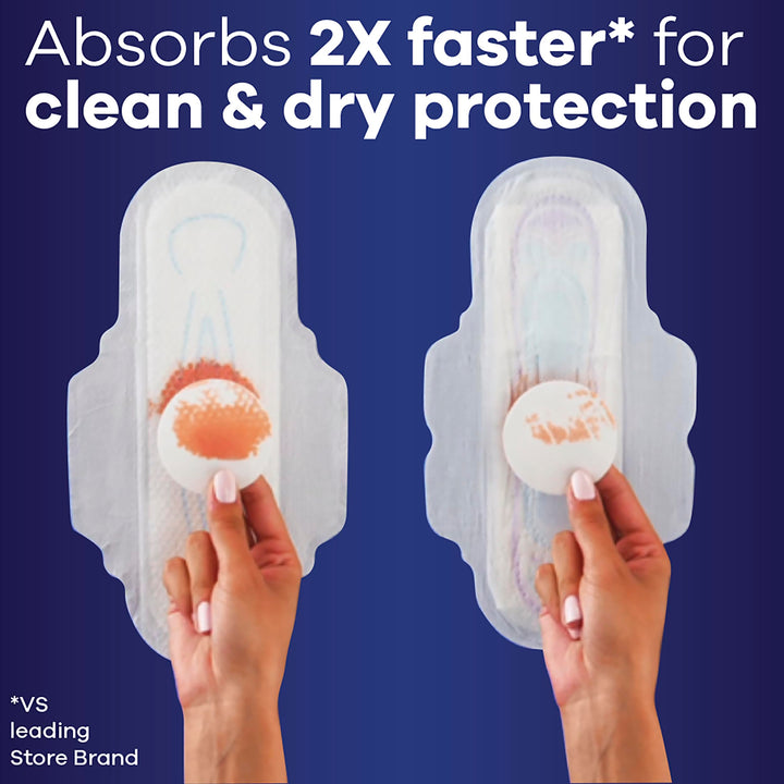 Ultra Thin Feminine Pads For Women, Size 5 Extra Heavy Overnight Absorbency, With Wings, Unscented, 24 Count