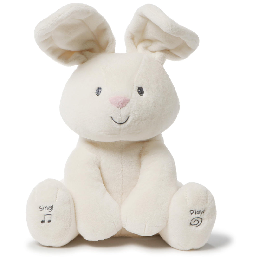 Baby Flora The Bunny Animated Plush, Singing Stuffed Animal Toy for Ages 0 and Up, Cream, 12 (Styles May Vary)