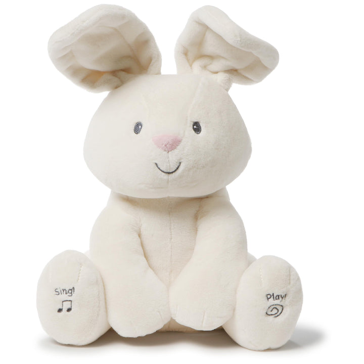 Baby Flora The Bunny Animated Plush, Singing Stuffed Animal Toy for Ages 0 and Up, Cream, 12 (Styles May Vary)