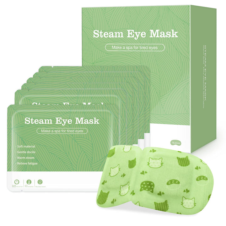 Steam Eye Mask, 16 Packs Eye Masks for Dry Eyes, 40-60 Minutes Self Moist Heated Warm Compress Eye Mask Disposable for Sleep, Spa Relaxing Trip Gifts, Travel Essentials for Women Men