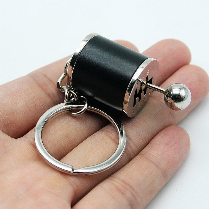 Creative Auto Part Model Gear Box Shifter Keychain Key chain Ring-Silver&Black