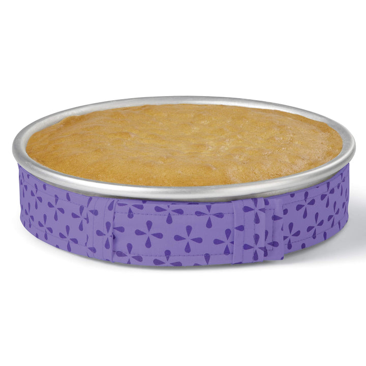 Bake-Even Cake Strips for Evenly Baked Cakes, 2-Piece Set, Purple, Fabric
