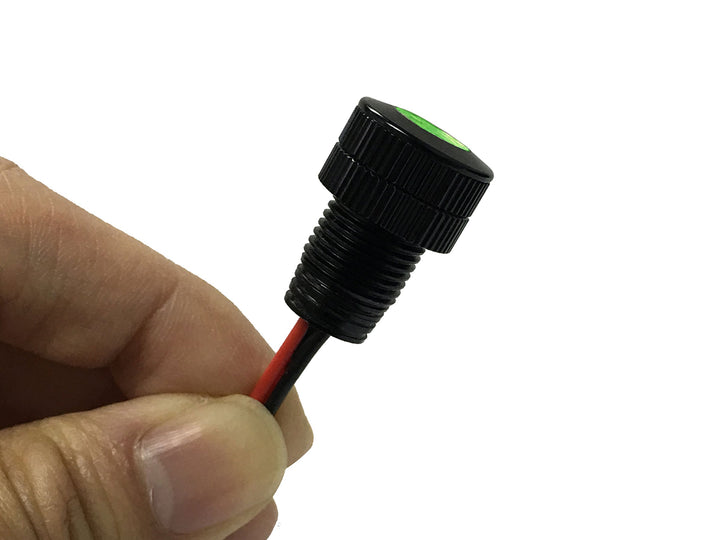 BRIGHTEST Light Bolt - Flush Mount 12V LED Light for Bumper, Grille, Cars Interior, Dash, Ambient Lighting, Motorcycle w/SLEEK Aluminum Housing & Screw Nut (11 mm Black, Green LED)