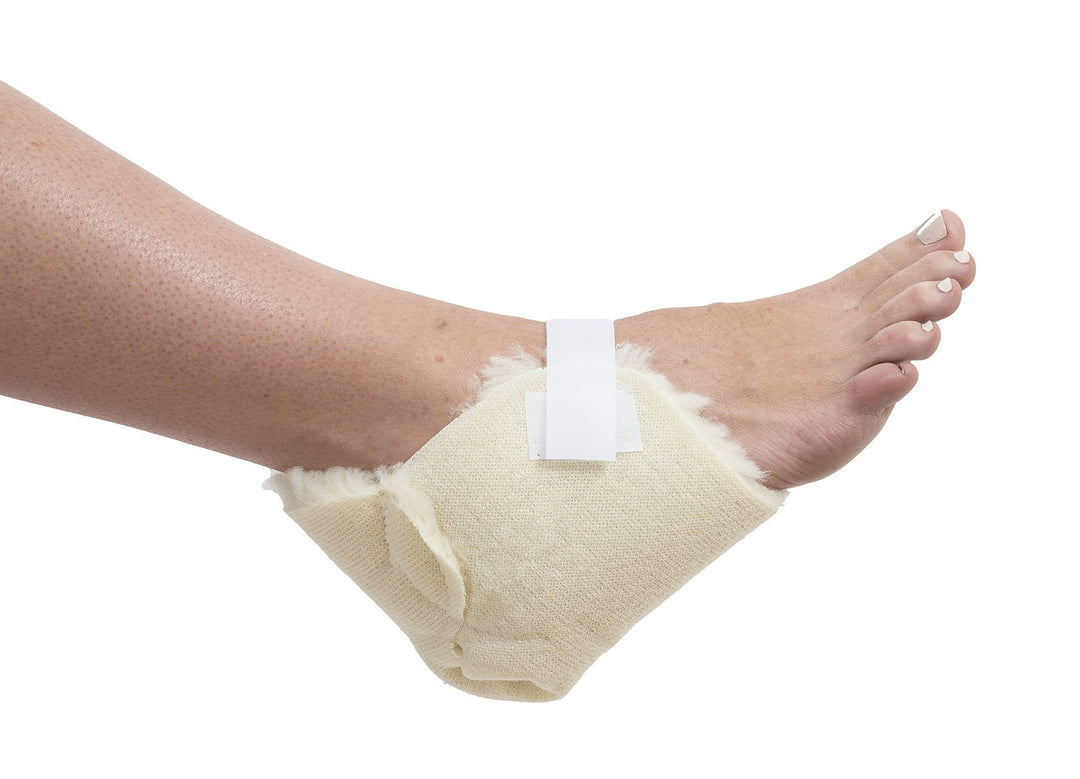 Sheepette Synthetic Sheepskin Soft Heel Protectors with Securing Strap