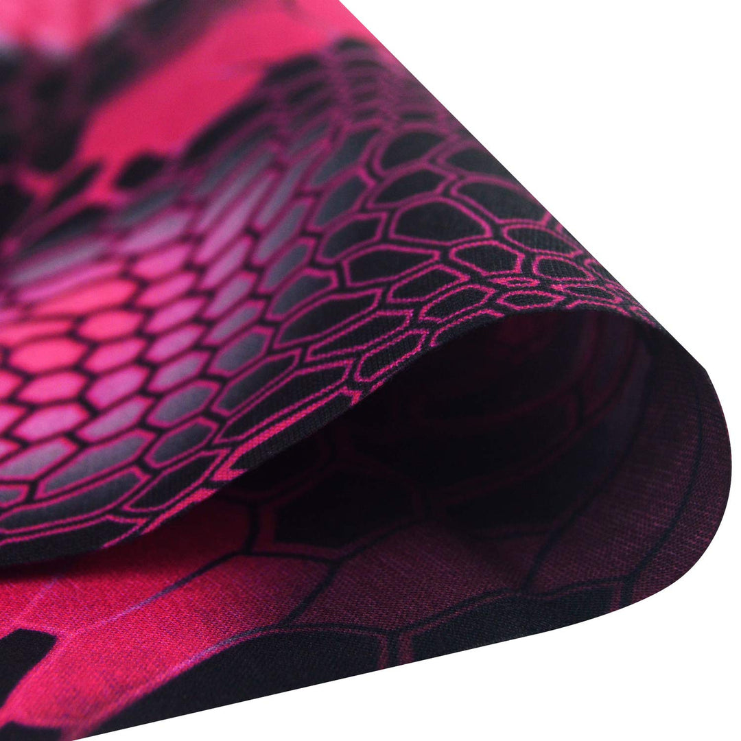 Bandana Face Mask for Sun Dust Wind Protection Breathable Seamless Face Mask Headband Bandana Women Thin Neck Gaiter for Motorcycle Fishing Hunting Outdoor Sport (Python Skin Black Gray Pink)