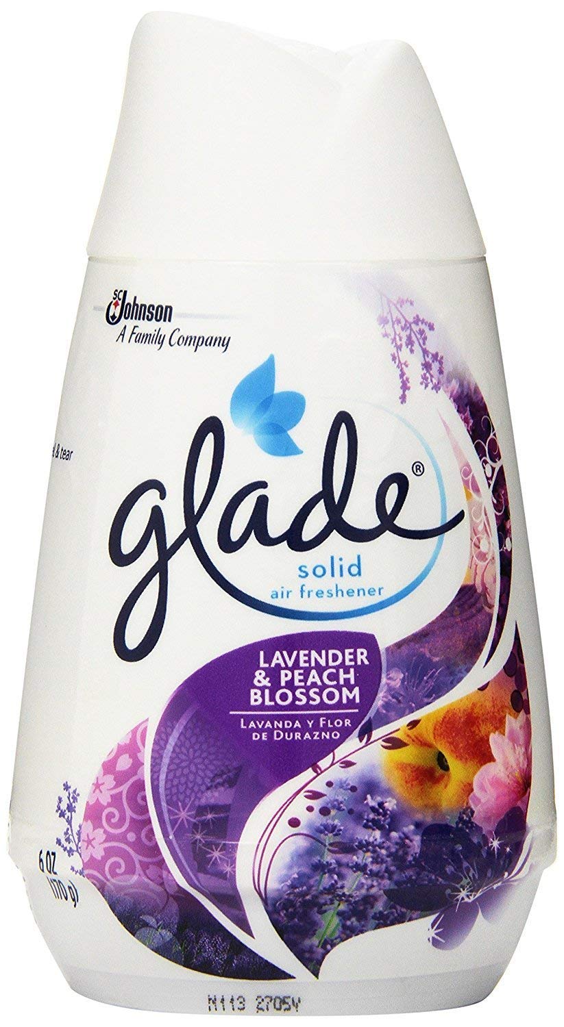 Solid Air Freshener, Deodorizer for Home and Bathroom, Lavender & Peach Blossom, 6 Oz, 6 Pack