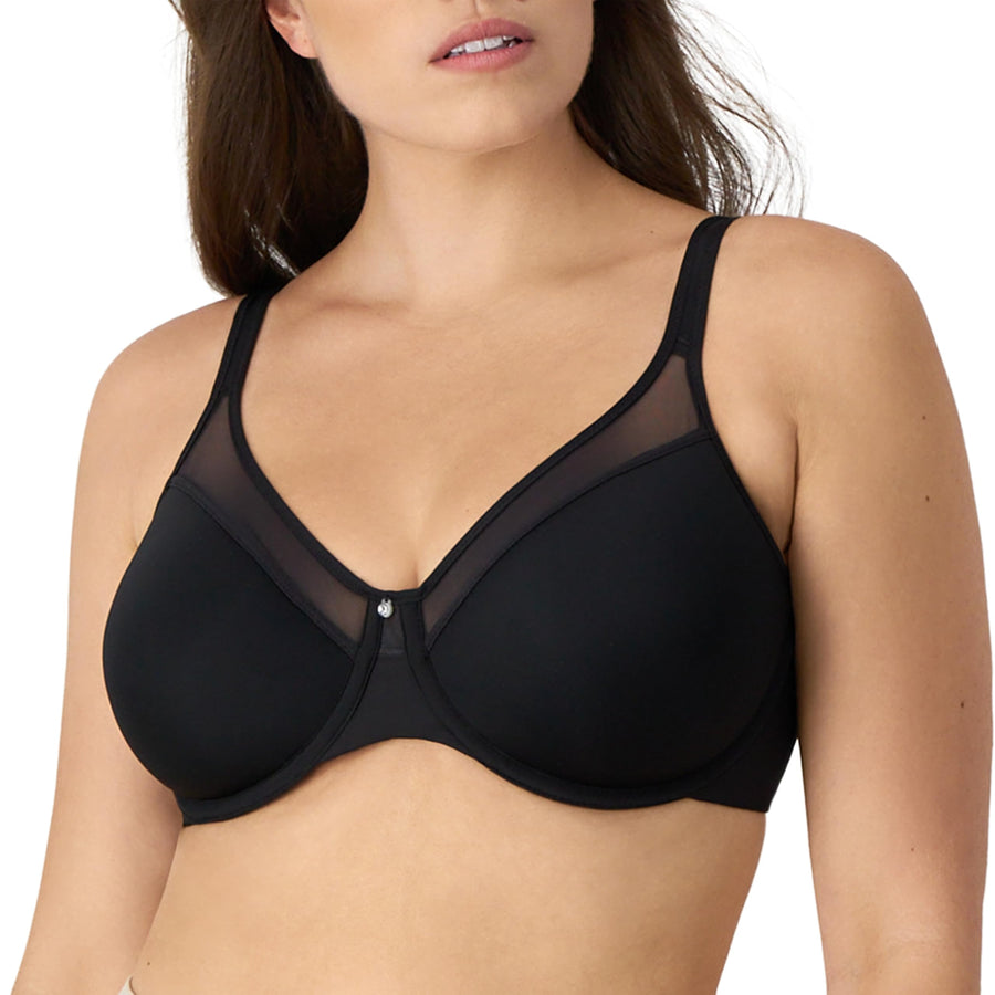 Women's One Smooth U Ultra Light Illusion Neckline Underwire Bra, Black,34D