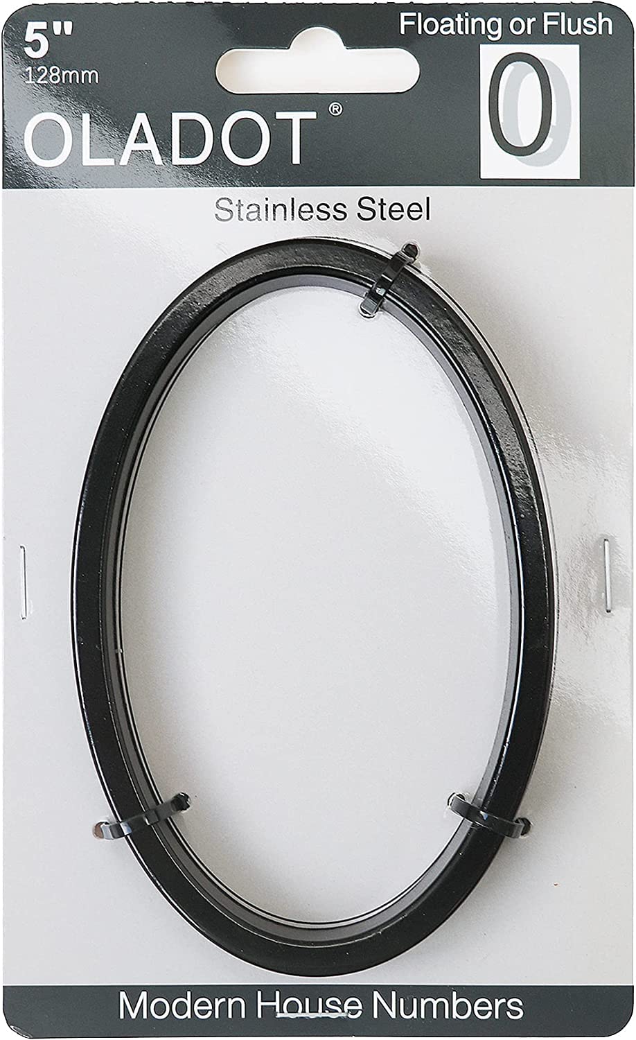 5 Stainless Steel Floating House Number, Metal Modern House Numbers, Garden Door Mailbox Decor Number with Nail Kit, Coated Black, 911 Visibility Signage (0)