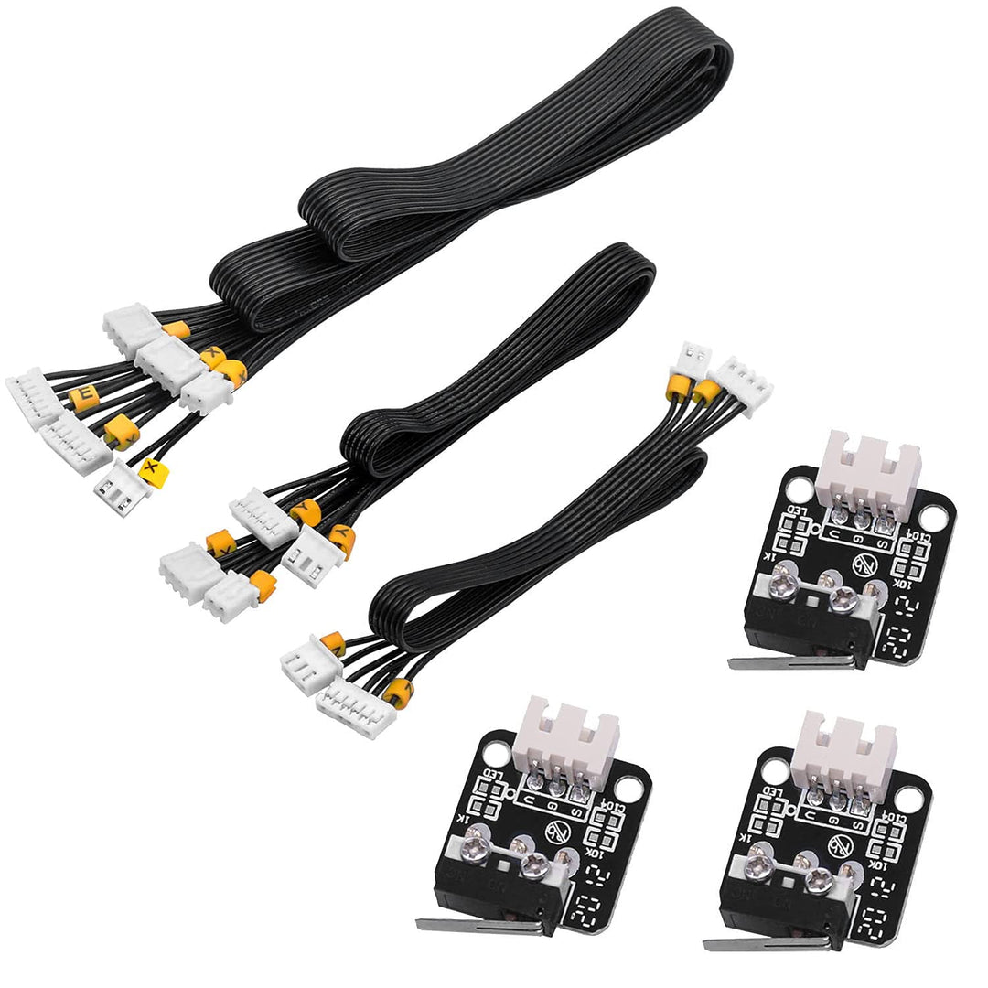 3D Printer Endstop Limit Switch Accessory with X Y Z Stepper Motor Cables Line for Ender 3 / Ender 3X / Ender 3 Pro/Ender 3 Prox CR-10 10S M-F-021-XYZ