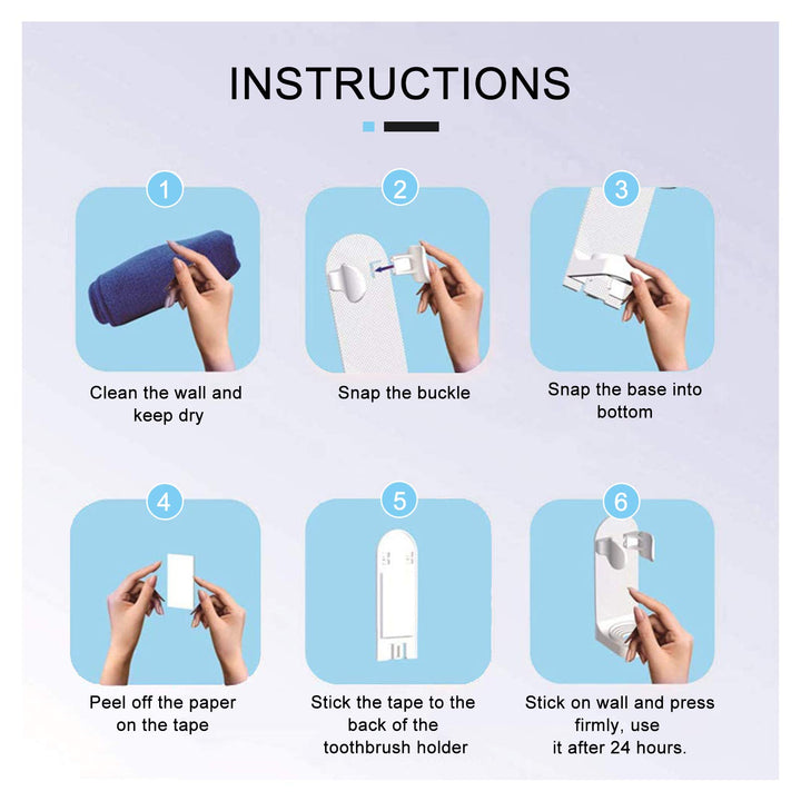 Electric Toothbrush Holder, Wall Mounted,Space-Saving Tooth Brush Stand to Keep Drying (2)