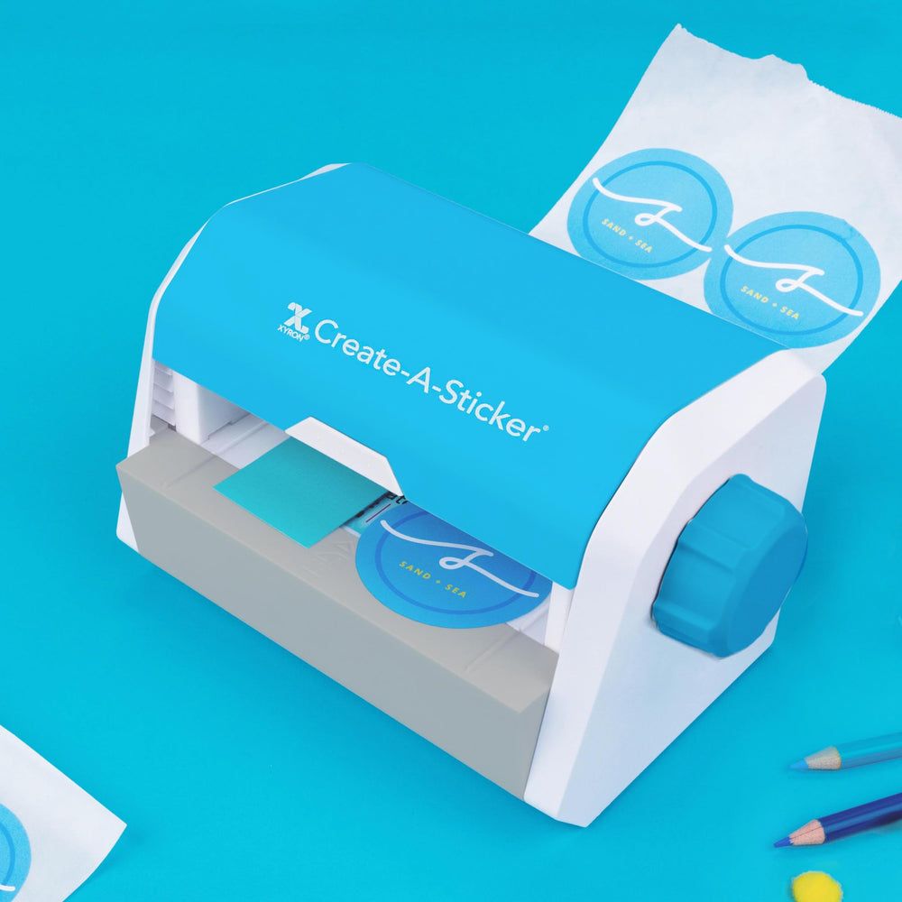 Create-a-Sticker, 5 Sticker and Label Maker Machine for Small Business and DIY Crafts, Includes Permanent Adhesive, Pre-Loaded (0501-05-10A)