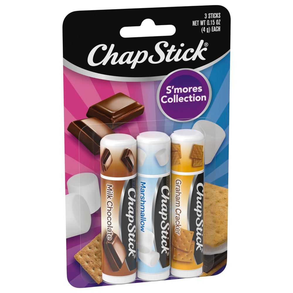 S'Mores Collection Flavor Skin Protectant Flavored Lip Balm Tube, 3 Count, Pack of 1: 3 Count, S'Mores Collection