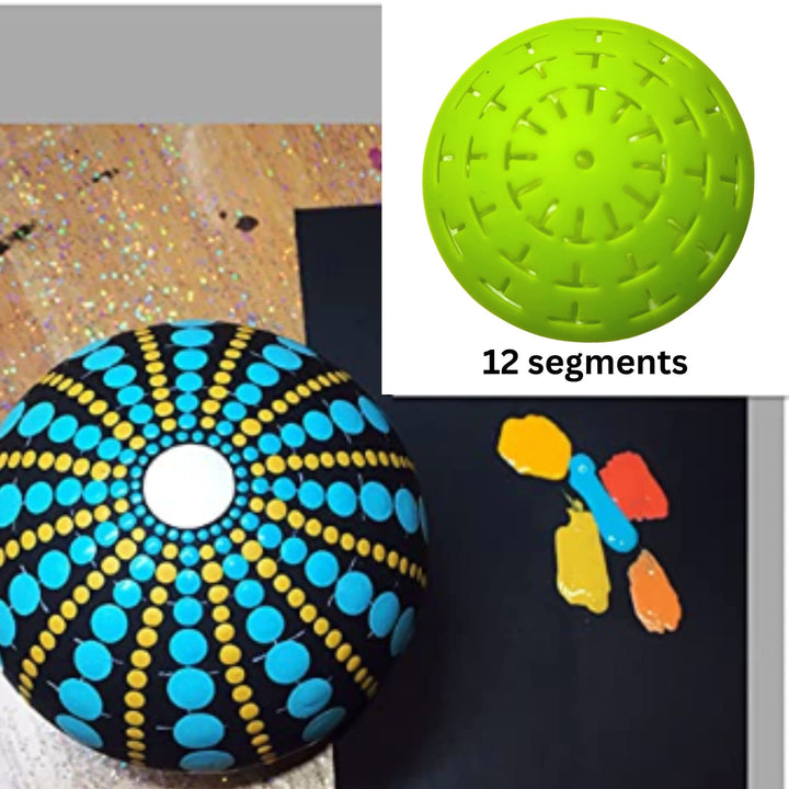 Silicone Mold for Making Smooth Rocks and Stones for Art - Includes Dome Template - Design #1 - Reusable for Art Including Mandala Dotting - Drawing Painting DIY Crafts