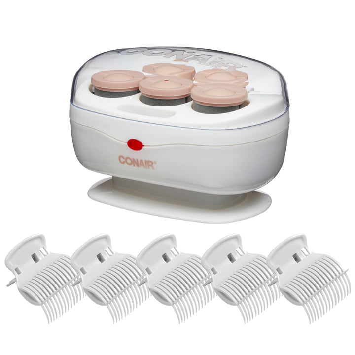 Double Ceramic Hot Rollers for Long, Medium, and All Hair - Hair Curler - Hair Roller Clips Included - 1 1/2-inch Rollers