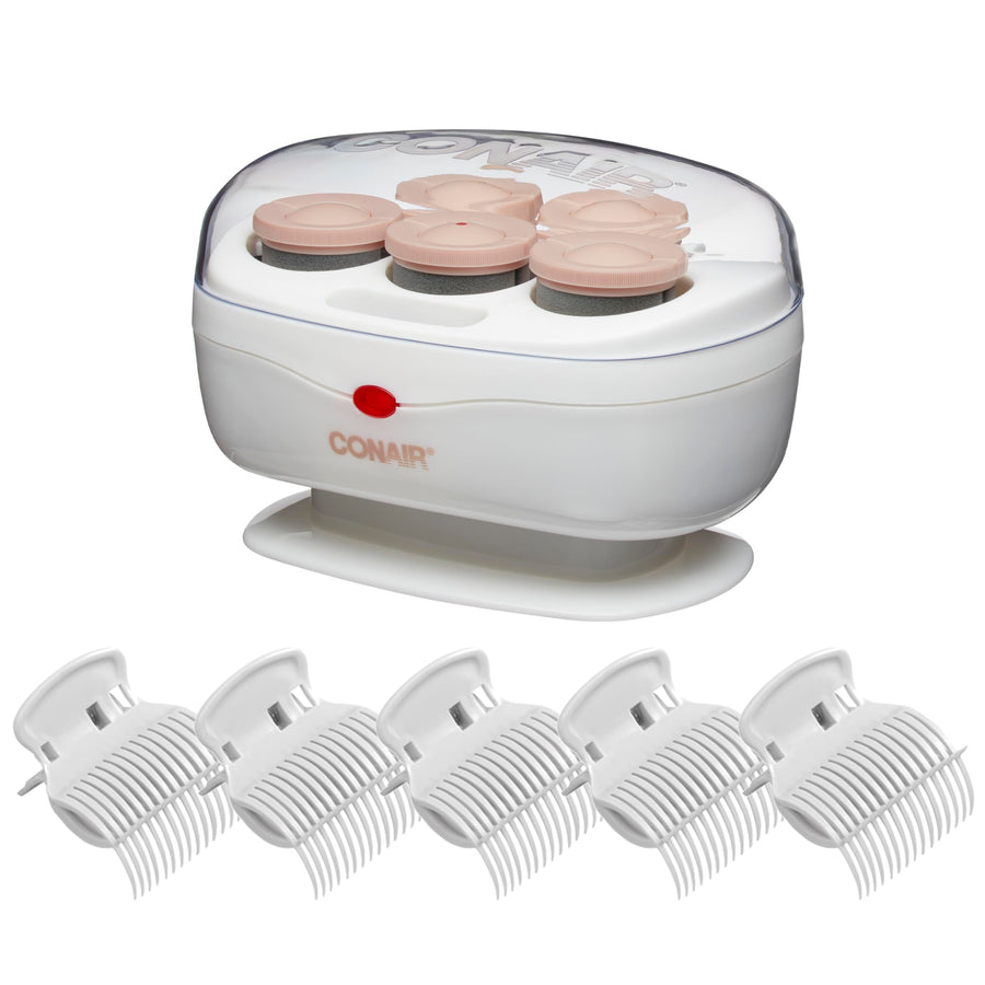 Double Ceramic Hot Rollers for Long, Medium, and All Hair - Hair Curler - Hair Roller Clips Included - 1 1/2-inch Rollers