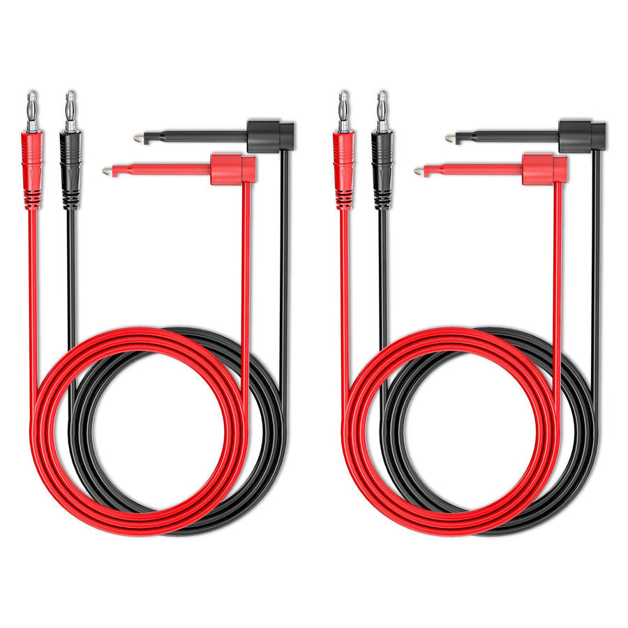 4PCS 4mm Banana Plug to Test Hook Clips Test Leads Copper Soft Cable Wires for Multimeter Electrical Testing 500V 5A