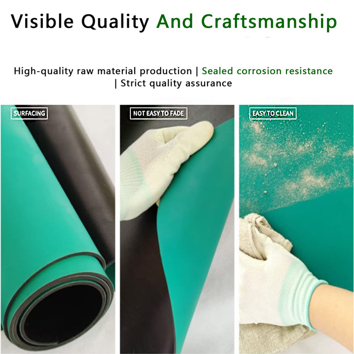 Large Anti-Static Rubber Bench Mat for Electronic Repairs Heat Resistant ESD Soldering Desk Kit and Floor Mat for PC Building