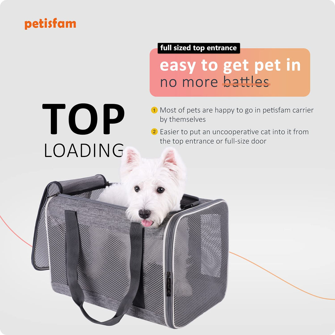 Large Soft Cat Carrier Bag for Cats Under 25 lbs. Easy to Load and Store. Safe and Comfortable