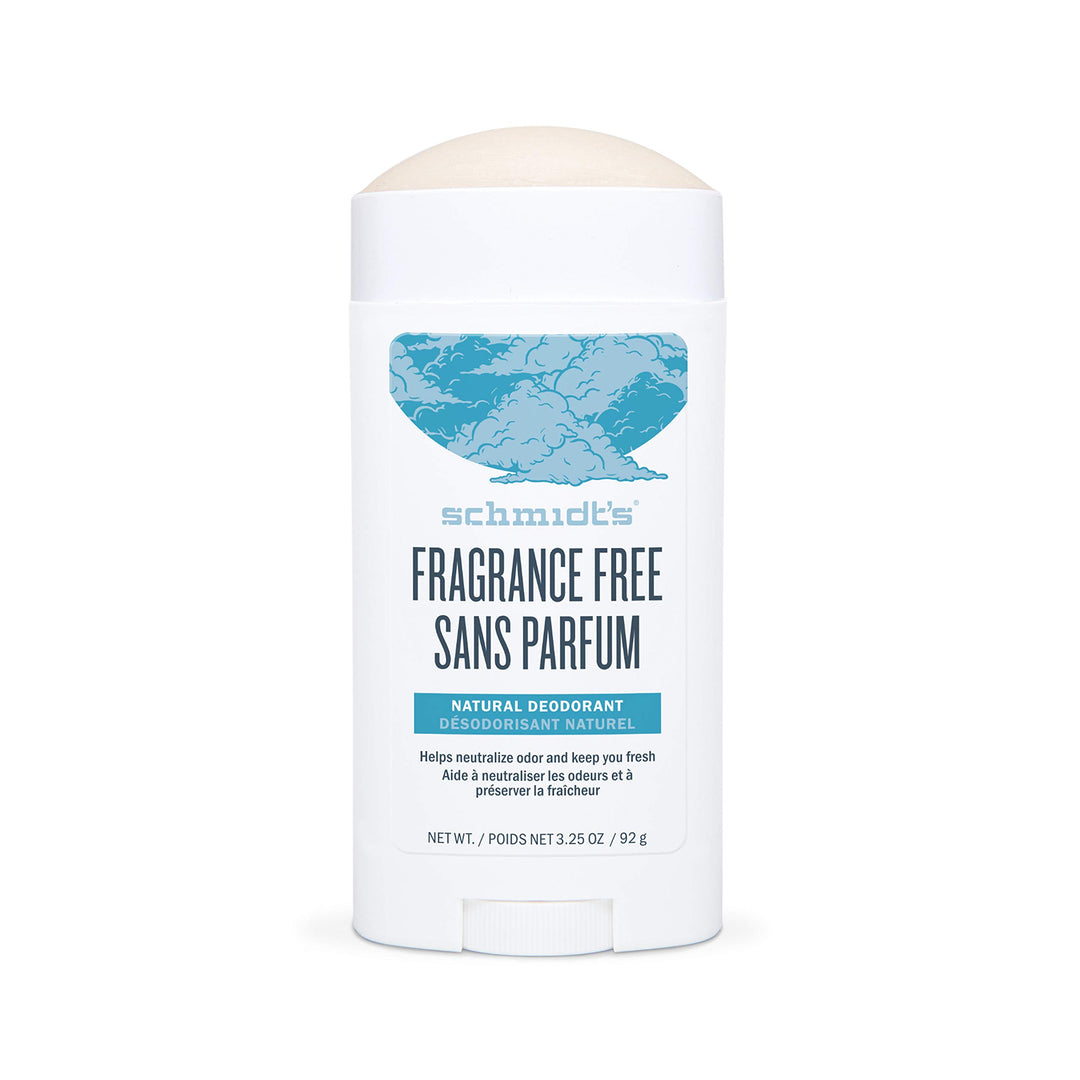 Schmidt's Aluminum Free Natural Deodorant for Women and Men, Fragrance Free 24 Hour Odor Protection, Certified Cruelty Free, Vegan Deodorant, 3.25 oz