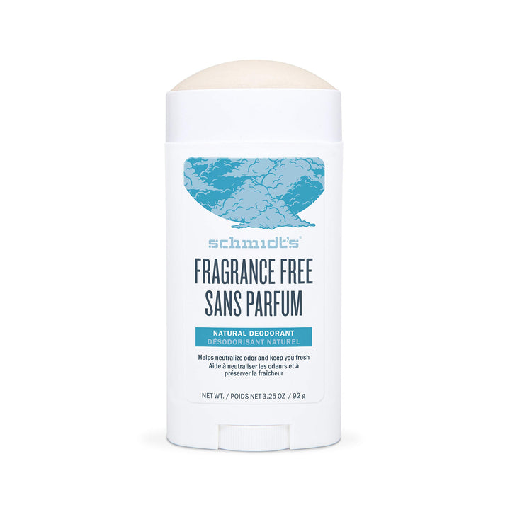 Schmidt's Aluminum Free Natural Deodorant for Women and Men, Fragrance Free 24 Hour Odor Protection, Certified Cruelty Free, Vegan Deodorant, 3.25 oz