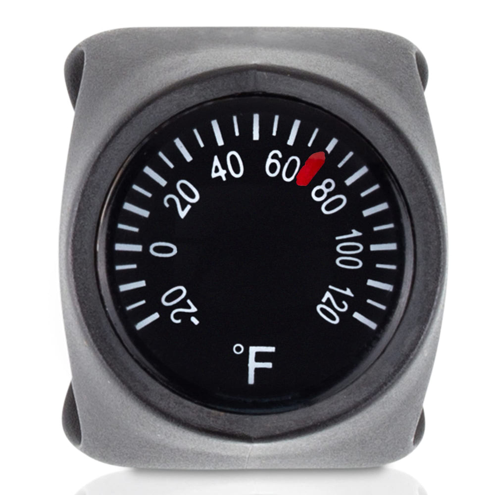 Clip-on Bike Thermometer | Bicycle Handlebar Temperature Gauge and Cycling Accessory | Rugged Handle Bar Thermometer for Bikes, Motorcycle, ATV, or Snowmobile