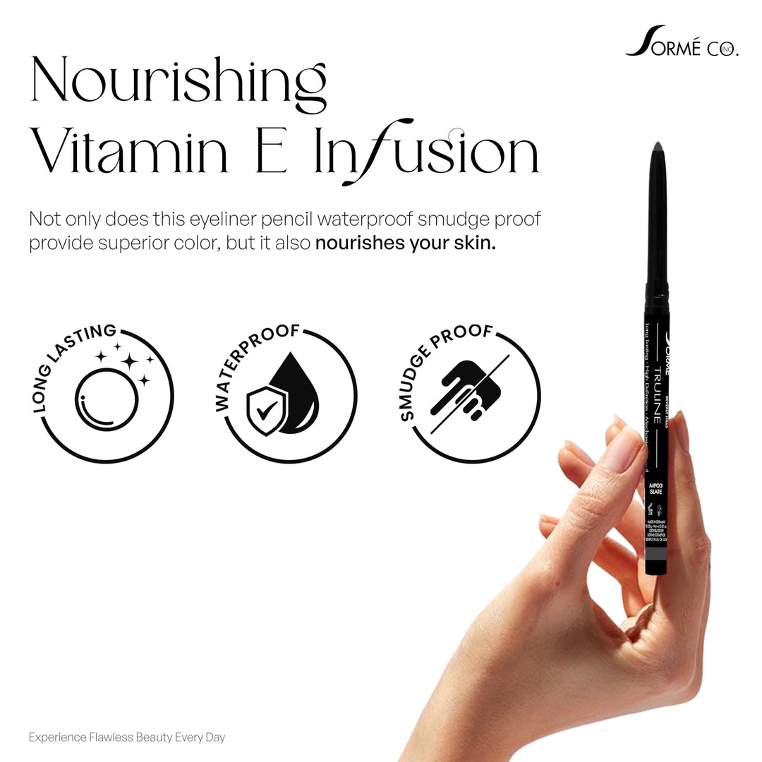 Sorme Cosmetics Truline Mechanical Eyeliner Pencil, Stone, 0.1 Ounce