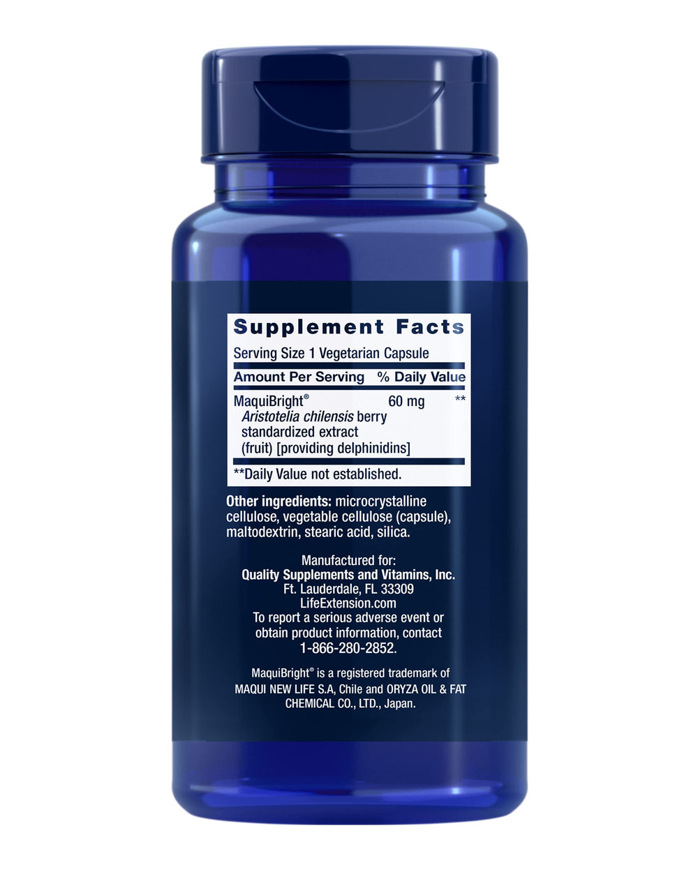 Tear Support with MaquiBright 60mg - Maqui Berry Extract Eye Health Supplement For Dry Eyes - Tear Production Formula - Non-GMO, Gluten-Free, Vegetarian - 30 Capsules