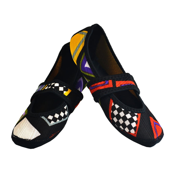 Fuzzies Womens Shoes Betsy Lou, Abstacts Squares, Medium