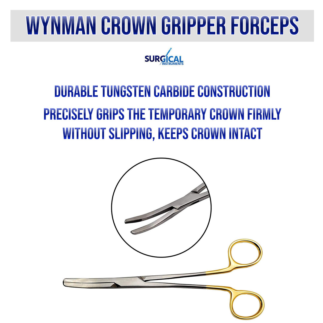 Wynman Crown Gripper Forceps TC Dental Instruments Dental Crown Remover