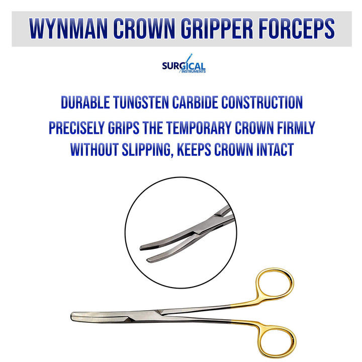 Wynman Crown Gripper Forceps TC Dental Instruments Dental Crown Remover