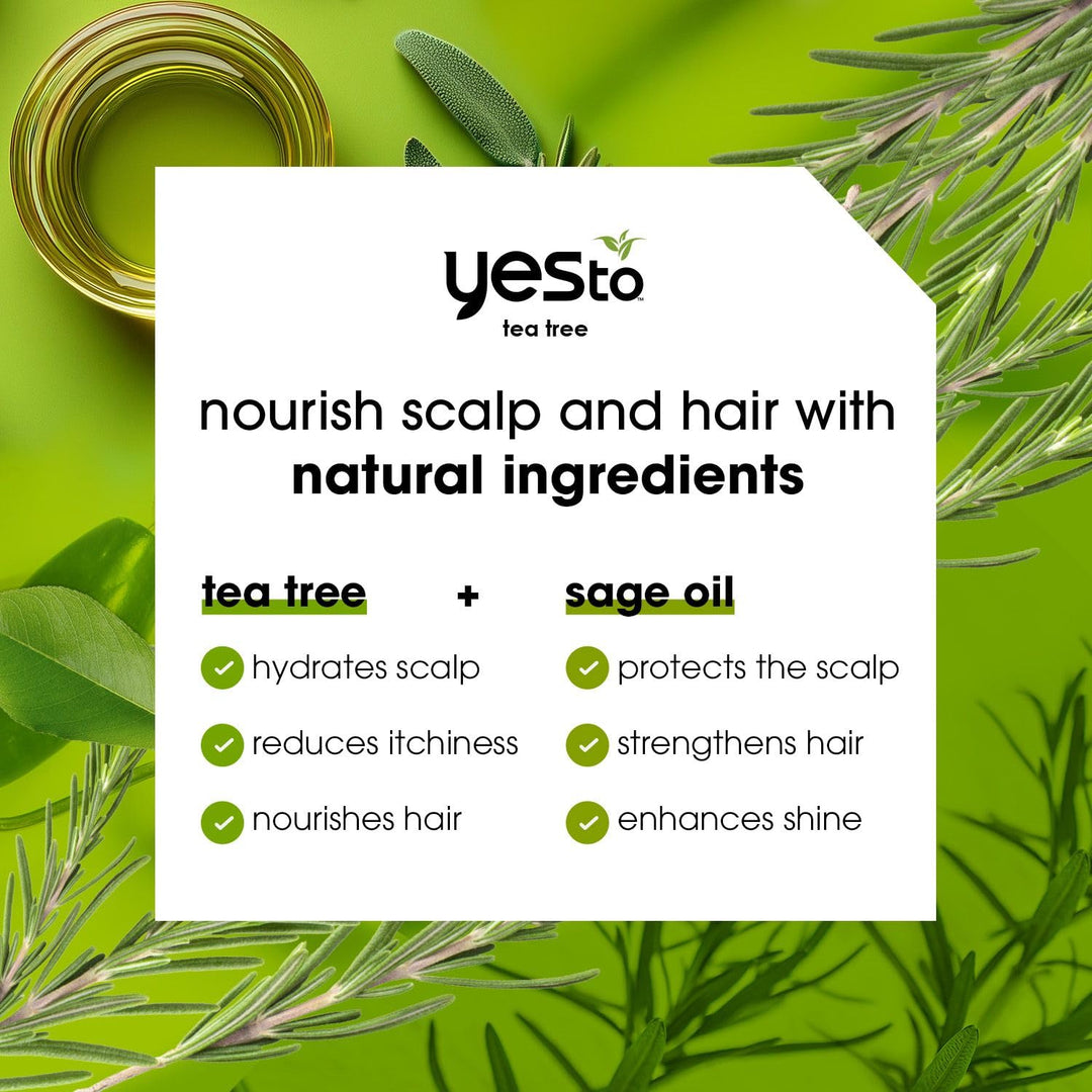 Tea Tree Scalp Relief Conditioner - Calms Dry Itchy Scalp, Hydrates & Softens With Tea Tree Oil & Sage, Natural, Vegan, Cruelty-Free, 12 Fl Oz