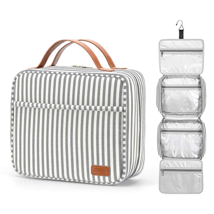Hanging Travel Toiletry Bag,Large Capacity Cosmetic Travel Toiletry Organizer for Women with 4 Compartments & 1 Sturdy Hook,Perfect for Travel/Daily Use/Valentines' Day