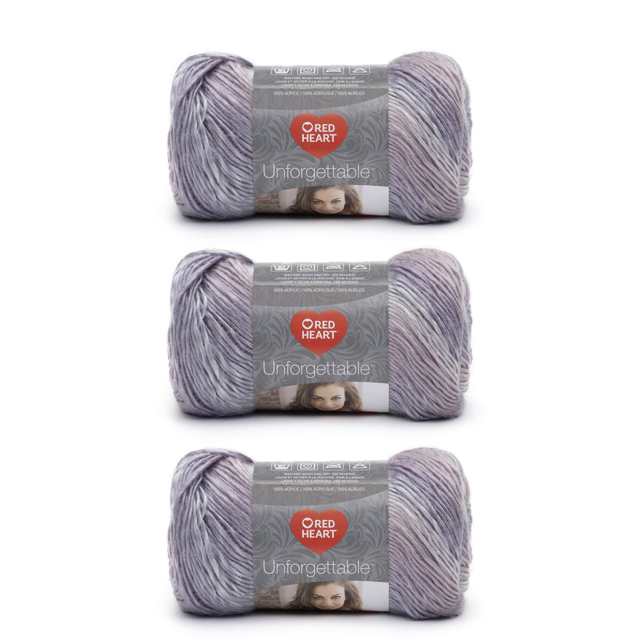 Boutique Unforgettable Pearly Yarn - 3 Pack of 100g/3.5oz - Acrylic - 4 Medium (Worsted) - 270 Yards - Knitting/Crochet