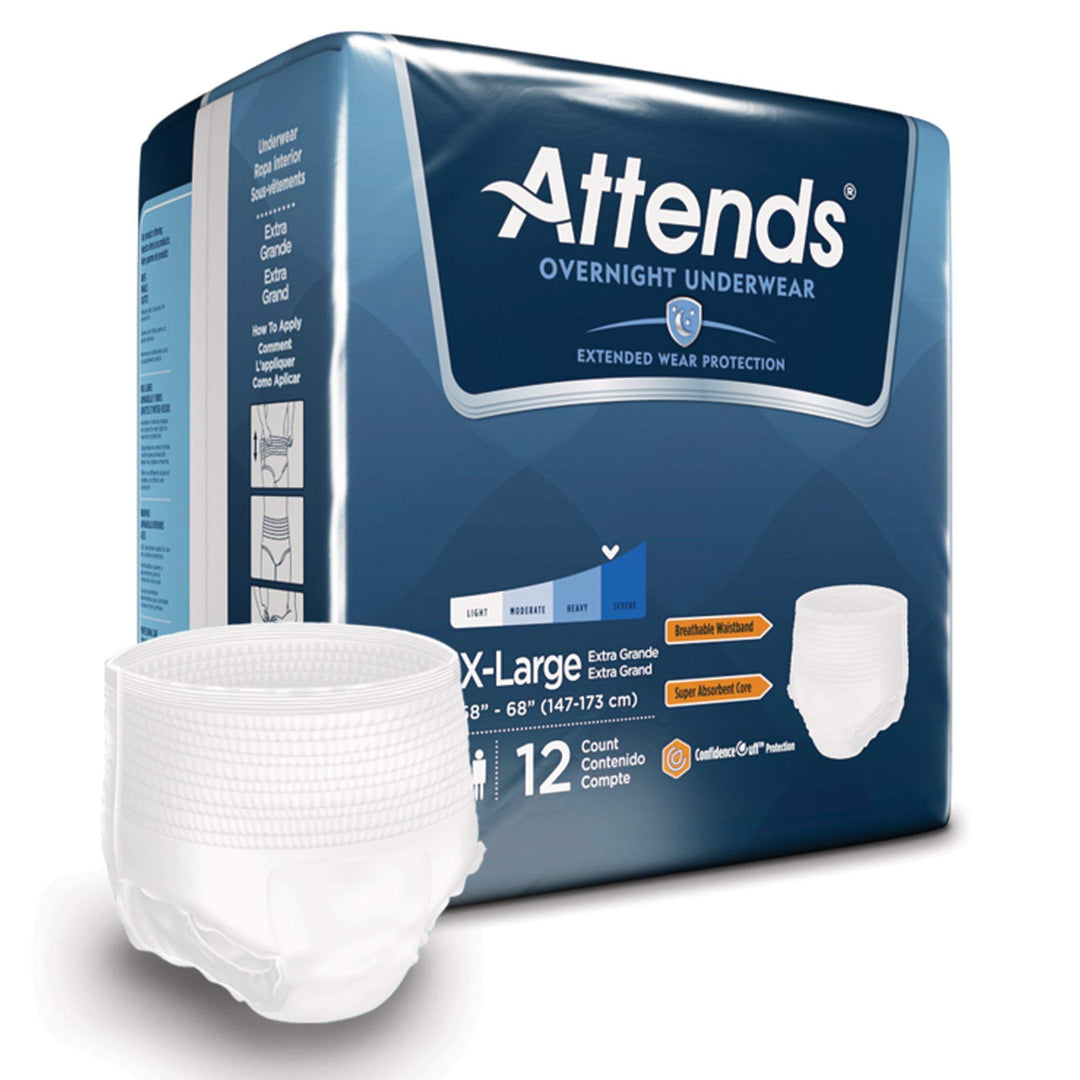 Underwear Overnight Extra-Large - 12 ct, Case of 4 Healthcare