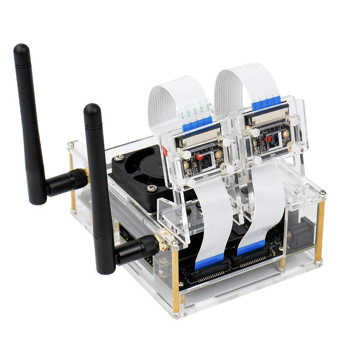 Acrylic Case for NVIDIA Jetson Nano Compatible with 4GB (B01 & A02) & 2GB with Cooling Fan and Camera Case