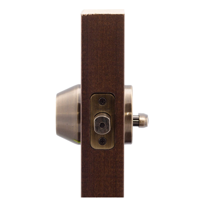 DB2410AB Single Cylinder Deadbolt, Antique Brass, Key Lock