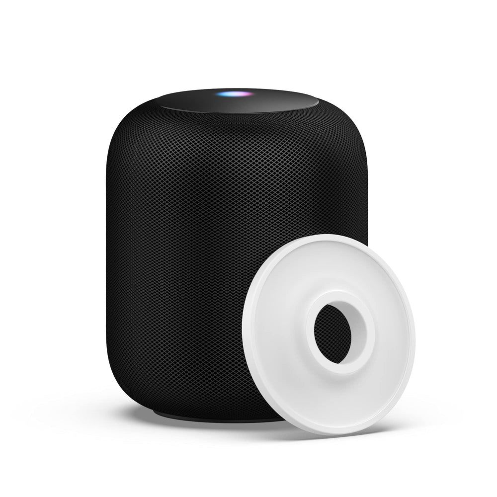 Accessories Compatible with HomePod Stand,Silicone Anti-Slip Pad Shockproof Coaster (White)