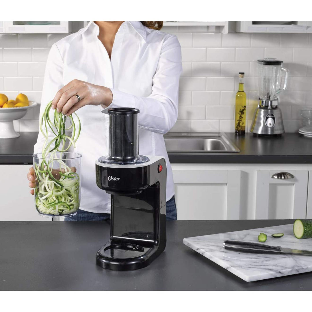 Easy-to-Use Electric Spiralizer with 2 Spiralizer Blades (sized for spaghetti and fettuccine noodles), Black