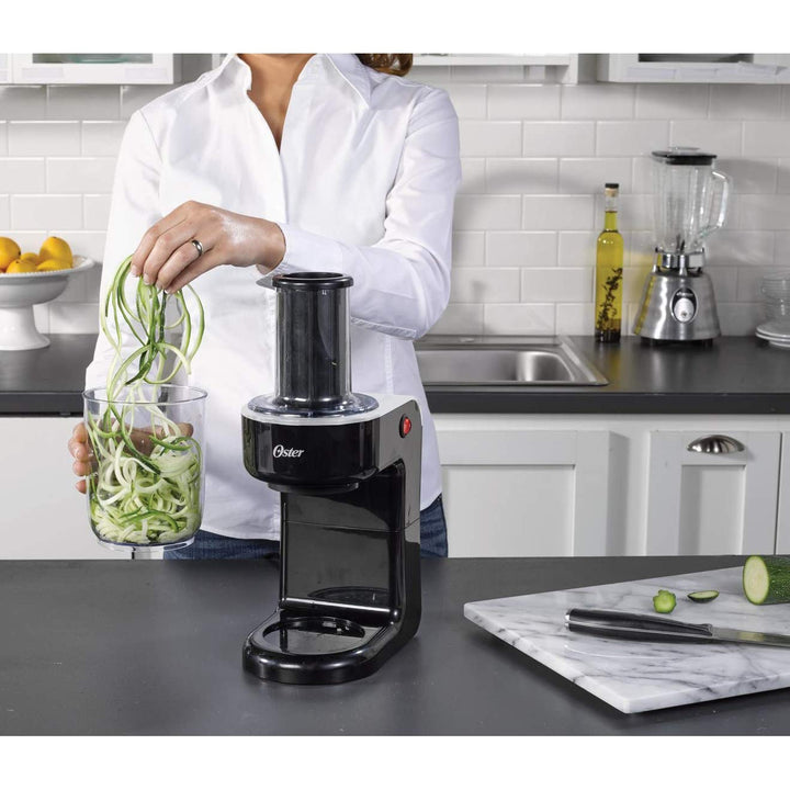Easy-to-Use Electric Spiralizer with 2 Spiralizer Blades (sized for spaghetti and fettuccine noodles), Black