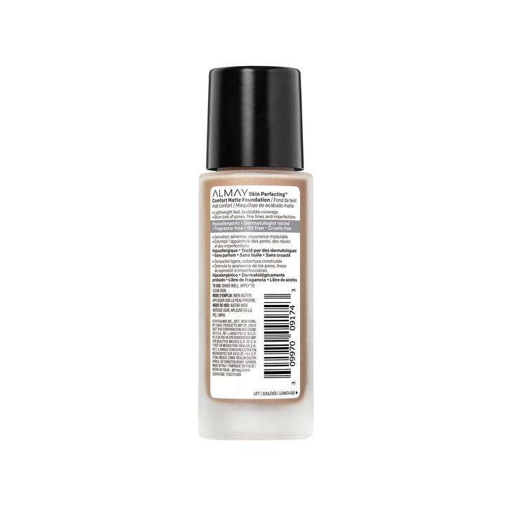 Skin Perfecting Comfort Matte Foundation, Hypoallergenic, Cruelty Free, -Fragrance Free, Dermatologist Tested Liquid Makeup, Neutral Sun Beige, 1 Fluid Ounce