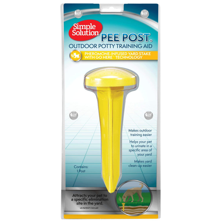 Pee Post Outdoor Dog Training Aid, 13-Inch Pheromone-Infused Stake for Puppy Potty Training, Yard Marking, and Housebreaking, Dog Pee Attractant for Lawn & Garden