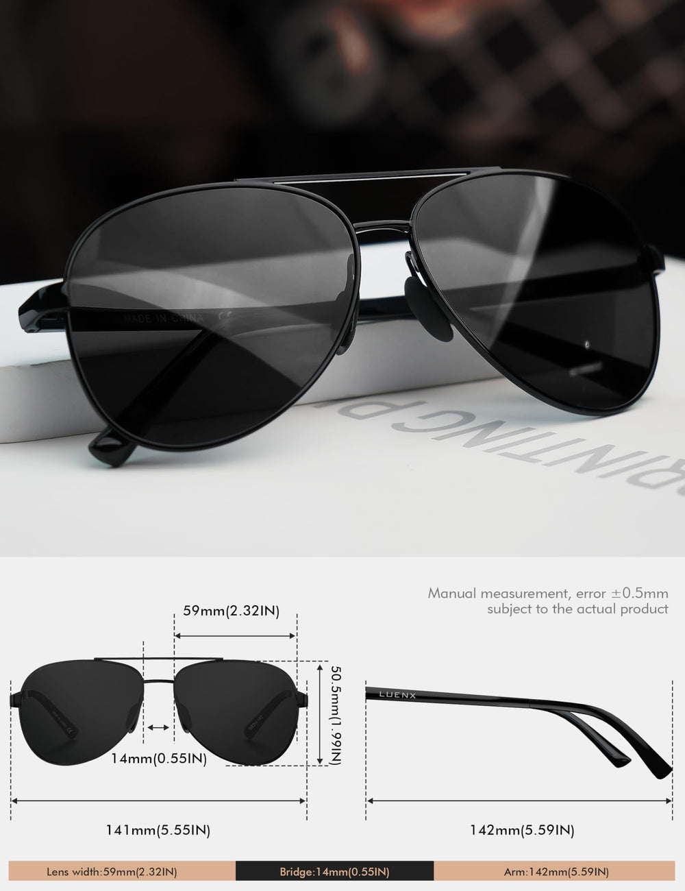 Aviator Sunglasses for Men Women Polarized - Silver Frame Blue Lens Mirrored Driving uv 400 Protection